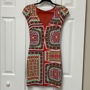 Bebe multicolor mini dress
